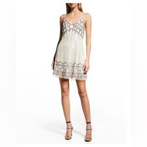 ✨ Aidan Mattox Beaded Mini Cocktail Dress | Size 10 – Biscotti Art Deco Classy ✨